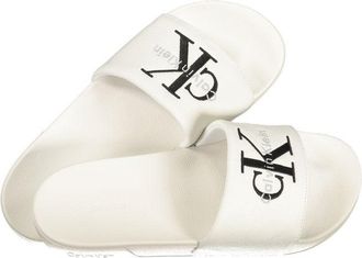Calvin Klein Witte Polyurethaan Heren Slipper