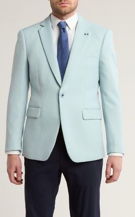 T.R. Premium Slim Fit Pocket Blazer in Light Blue at Nordstrom Rack, Size X-Large