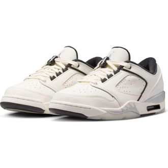 Nike Jordan Sixty Plus Low Basketball Sneaker in Sail/Black/Metallic Silver at Nordstrom, Size 10.5
