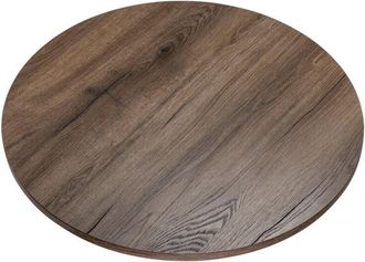 OEM Tablero De Mesa Laminado Roble Chocolate, Redondo, Di&aacute;metro 90 Cm, Para Mesa O Mesa De Centro
