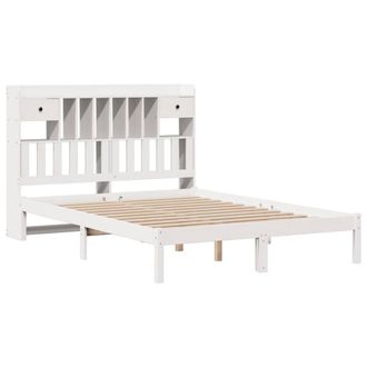 Berkfield Home Decorative Bookcase Bed without Mattress White 140x200 cm Solid W