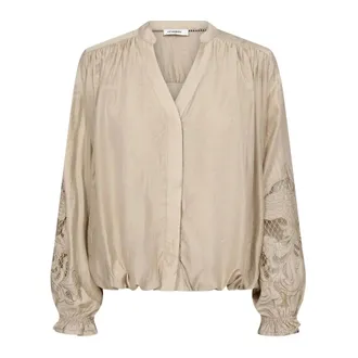 Co'Couture Dames, Blouses & Shirts, Beige, Maat: L