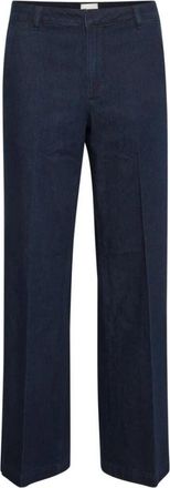 MY ESSENTIAL WARDROBE Lara 115 Pant - Dames - Wijde Broeken - Blauw - W34 L32 - Katoen - Broeken