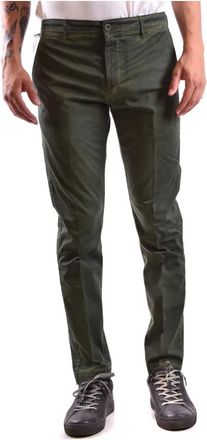 Dondup Slim Fit Broeken - Heren - Slim Fit Broeken - Groen - W31 - Katoen - Broeken