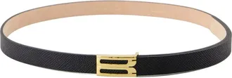Victoria Beckham Accessoires, Dames, Zwart, 90 CM, Leer, Zwart leren microframe riem