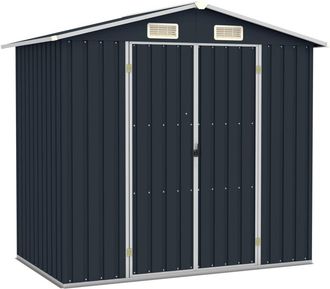 vidaXL Cobertizo De Jard&iacute;n Acero Galvanizado Antracita 205x129x183 Cm Vidaxl