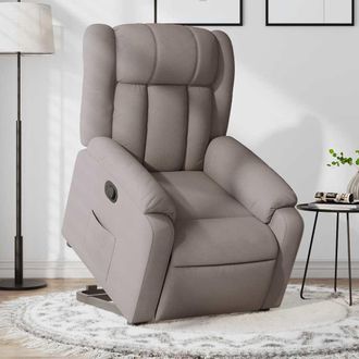 vidaXL Vidaxl - Sill&oacute;n Reclinable Elevable Tela Gris Taupe