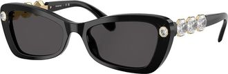 Swarovski SK 6033 100187 54mm Womens Butterfly Sunglasses