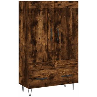 vidaXL Vidaxl - Aparador Alto Madera De Ingenier&iacute;a Roble Ahumado 69,5x31x115 Cm