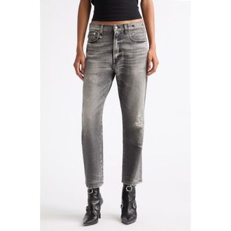 R13 Distressed Boyfriend Jeans in Vintage Grey at Nordstrom, Size 27