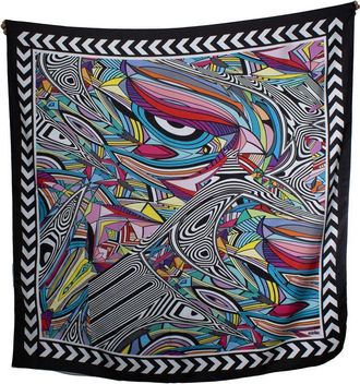 Misha Collection Graphic printed square scarf