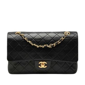 Chanel Pre-owned Double Flap Shoulder Bag - Dames - Pre-owned - Zwart - Maat: ONE Size Leer