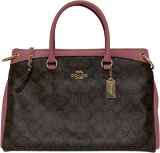 Coach Pre-owned Handbags, female, Multicolor, Size: ONE SIZE Pre-owned Signature Mia 2way Tote Bag