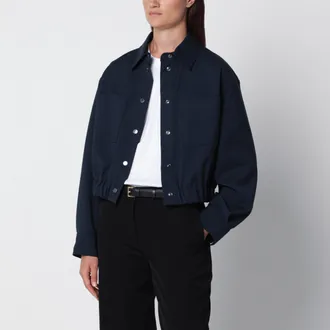 Max Mara Giacca corta blu in lana