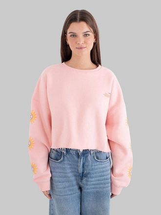 Hurley Hurley Island Crew Crop Sweater pink