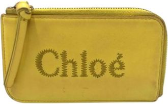 Chlo&eacute; Pre-owned Portafoglio porta carte in pelle Sense Giallo - - Pre-owned - Donna - Giallo - ONE SIZE