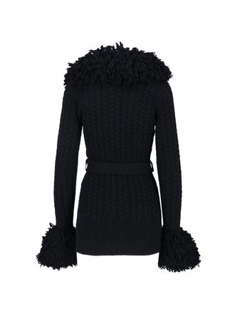 Patou Womens Sweaters Black Merino Wool