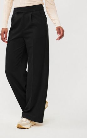 Esqualo Wide Leg Trouser In Black