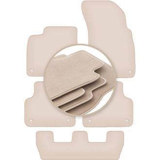 OEM Alfombrillas Premium Beige Para: Audi Q7 Ii 7 Plazas 2017
