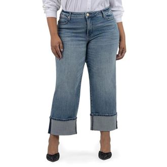 Kut from the Kloth Womens KUT from the Kloth Sienna Jeans Blue High Rise Wide Leg DDR2283