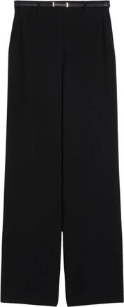 Max Mara Wide Broeken - Dames - Wijde Broeken - Zwart - 4XS - Broeken