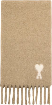 Ami Beige Ami De Coeur Alpaca-Blend Scarf