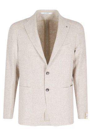 Tagliatore Brown Montecarlo 1 Mesh Effect Cotton-Blend Blazer