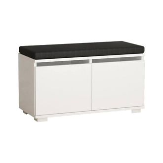 Dmora Shoestore Delphin, Mueble Zapatero 8 Pares, Un Estante, 2 Puertas, 80x35x42h Cm Blanco