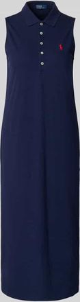 Polo Ralph Lauren Figurumspielendes Polokleid aus Baumwoll-Mix in Marine, Gr&ouml;&szlig;e XL