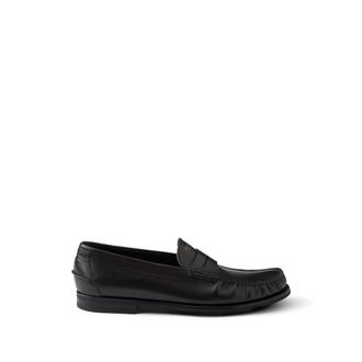 Prada Antiqued Leather Loafers