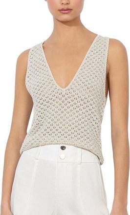 Alice & Olivia Alice + Olivia Annalise Linen-Blend Tank