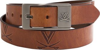 Eagles Wings Virginia Cavaliers Brandish Leather Belt in Brown at Nordstrom, Size 40