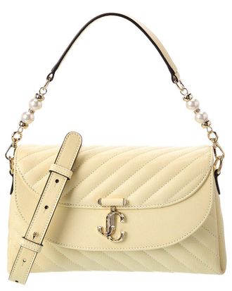 Jimmy Choo London Avn Curve Top Handle Leather Shoulder Bag