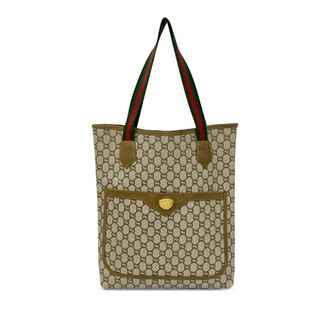 Gucci Pre-owned Gucci GG Supreme Plus Web Tote Ladies IV5LTNP36F1W7GU3