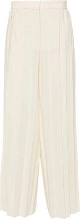 Joseph Luchtige Pliss&eacute; Casual Broek - Dames - Wijde Broeken - Wit - XL - Polyester - Broeken