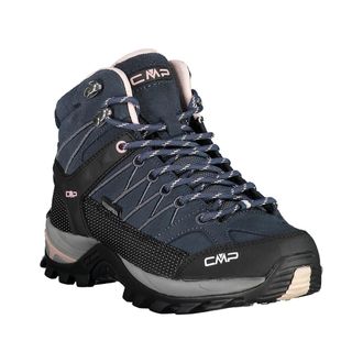 F.lli Campagnolo Wanderschuh CMP RIGEL MID WMN WP TREKKING SHOES, Damen, Gr. 36, blau (navy, rosa), Textil, Veloursleder, Schuhe Wanderschuh, wasserdicht
