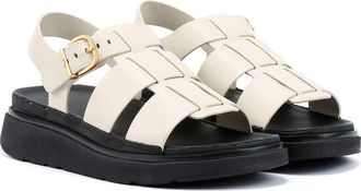 FitFlop Fitflop GEN-FF Fisherman Leather Womens Paris Beige Sandals - Size UK 3