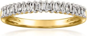 Ross-Simons Baguette Diamond Ring in 14kt Yellow Gold