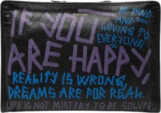 Balenciaga Pre-owned Clutches, female, Black, Size: ONE SIZE Pre-owned Vintage Clutch