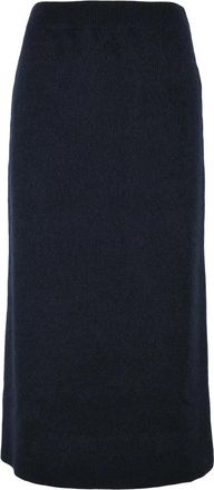 Fabiana Filippi Blue Midi Skirt with Elasticated Waistband