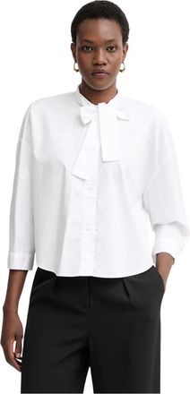 A|X Armani Exchange Lange Mouw Katoenen Shirt - Dames - Blouses - Wit - XS - Katoen - Overhemden