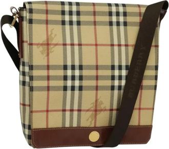 Burberry Tweedehands leren schoudertassen - Dames - Vintage Schoudertas - Beige - ONE Size - Leer - Vintage