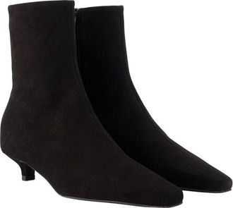 Toteme Womens Calfskin Leather Ankle Boot Black