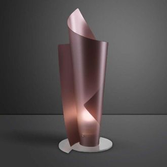 Linea Zero L&aacute;mpara De Mesa En Polilux Vela Rosa Di&aacute;metro 19 X H50 Cm