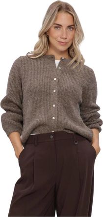 Modstr&ouml;m Truien & Vesten, Dames, Bruin, XS, Leer, Crismd Cardigan