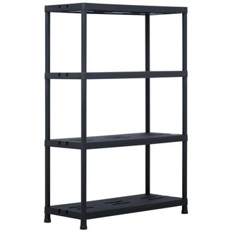 vidaXL Estanter&iacute;a De Pl&aacute;stico 220 Kg 90x40x138 Cm Negro Vidaxl