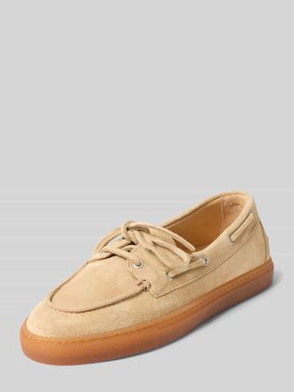 Copenhagen Slipper mit Schn&uuml;rverschluss Modell Suede in Sand, Gr&ouml;&szlig;e 36