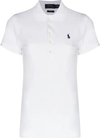 Polo Ralph Lauren Witte T-shirt voor vrouwen - Dames - Polos - Wit - S - Katoen - Tops