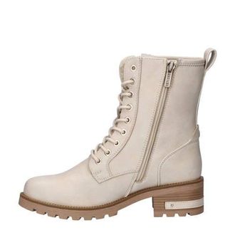 Mustang gevoerde veterboots ecru