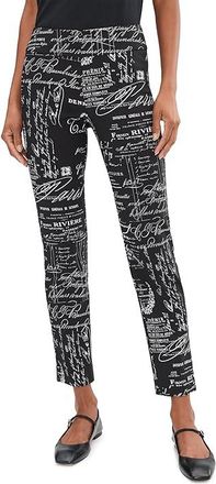 Krazy Larry Pull-On Ankle Womens Dress Pants Black White News : 10 28, Nylon/Rayon/Spandex